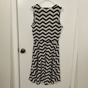 LuLaRoe Gray and White Chevron Dress, PERFECT FOR NEW YEARS PARTY!